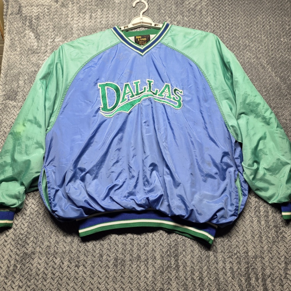 Vintage Dallas Mavericks Style Windbreaker Jacket XXL Big Land Made in‎ Korea